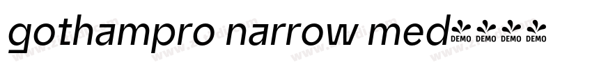 gothampro narrow med字体转换